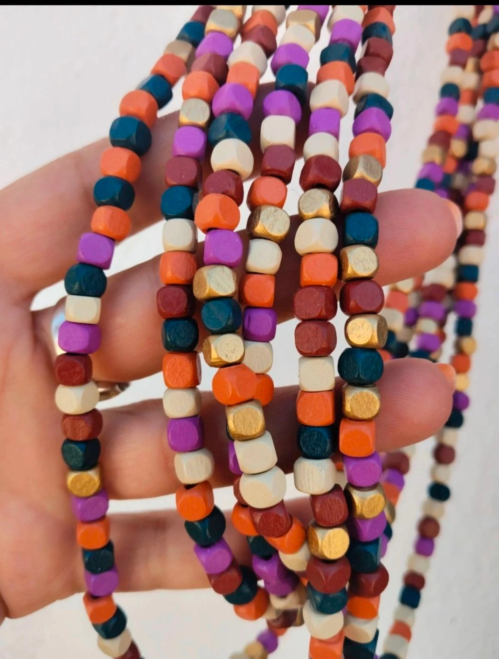 Collar multicolor de cuentas de madera 🌈 – photo 2